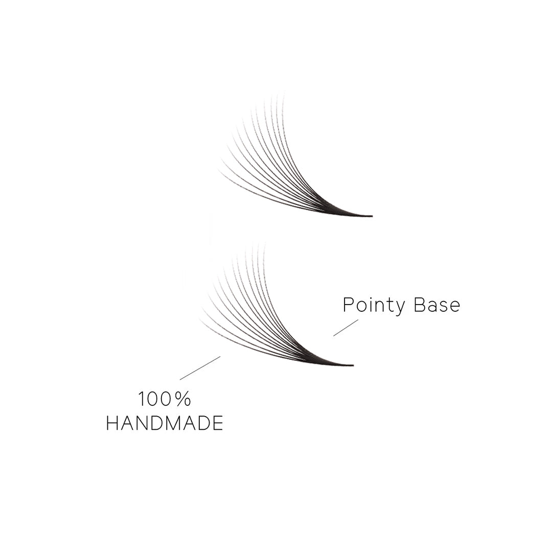 12D Promade Premade Volume Loose Fans Pointy Base (500 Fans)