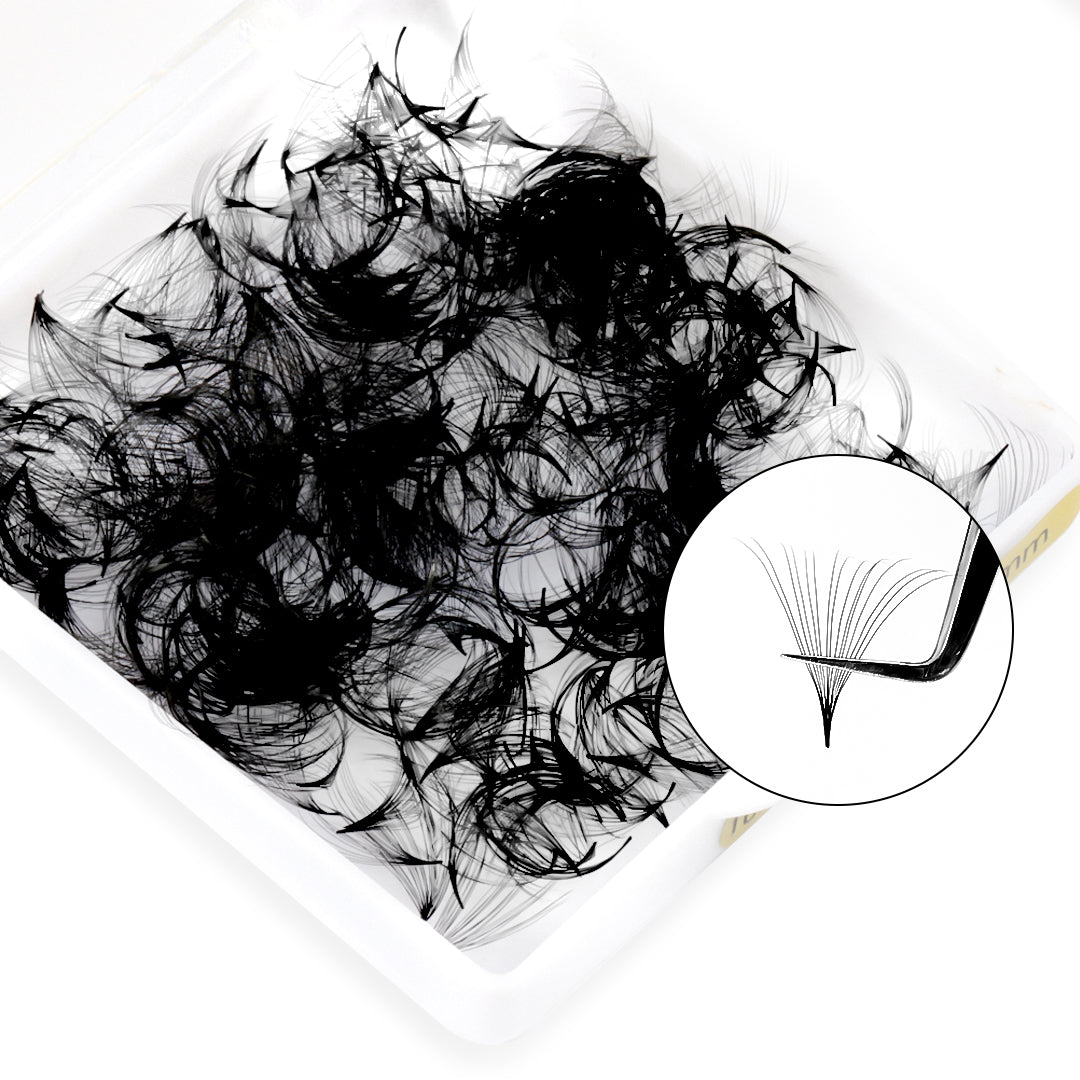 16D Promade Premade Volume Loose Fans Pointy Base (500 Fans)