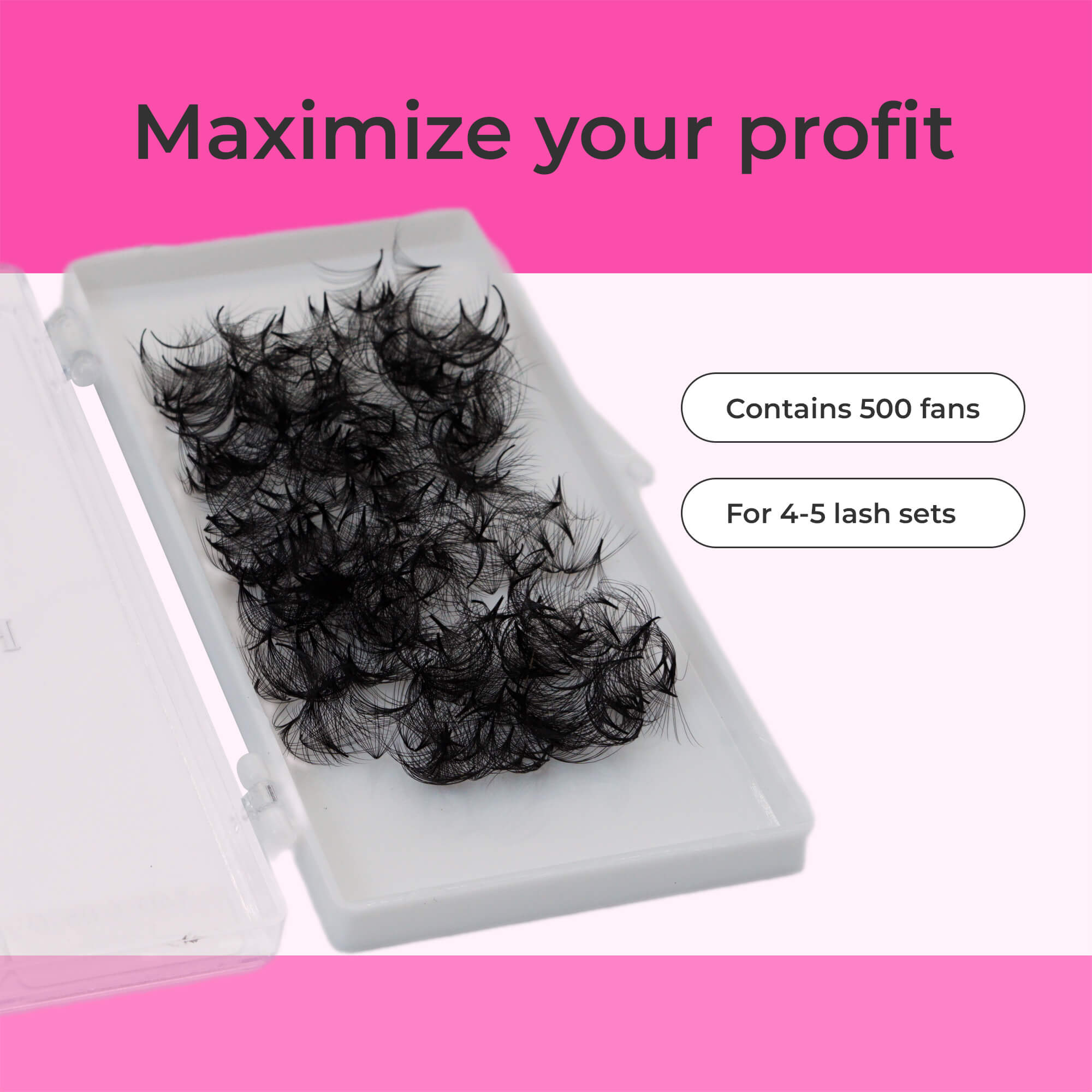 14D Loose Promade Fans - 500 Premade Volume Lash Fans