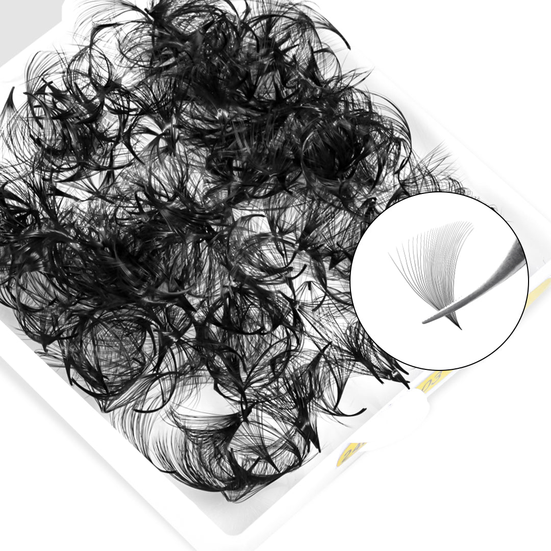 30D Promade Premade Volume Loose Fans Pointy Base (500 Fans)