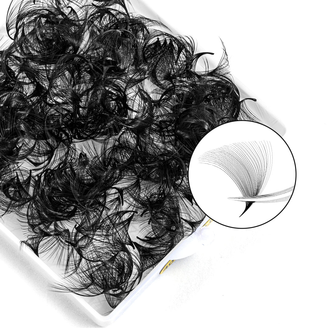 40D Promade Premade Volume Loose Fans Pointy Base (500 Fans)