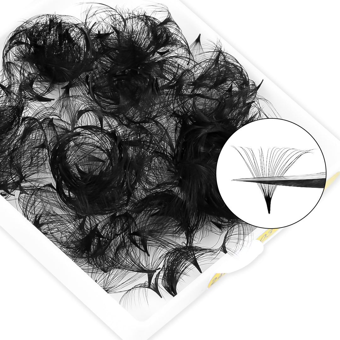 24D Promade Premade Volume Loose Fans Pointy Base (500 Fans)