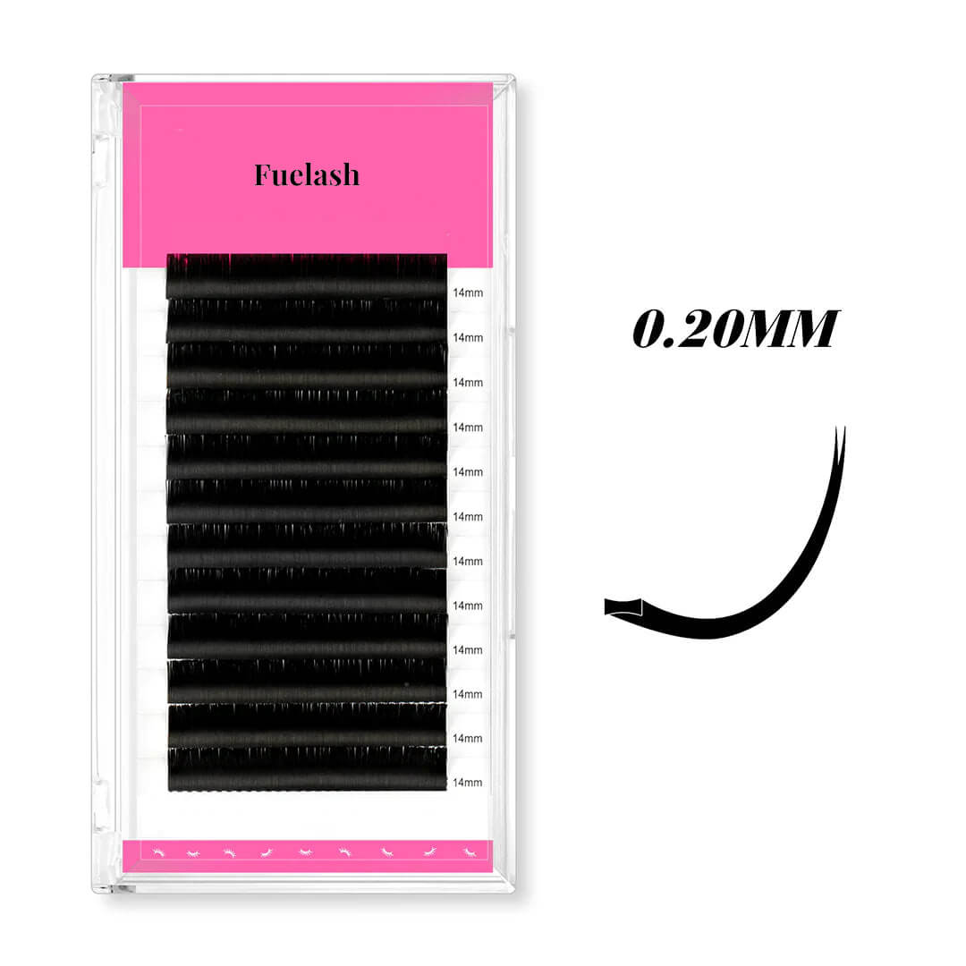 0.20MM DD Curl Ellipse Flat Classic Eyelash Extensions