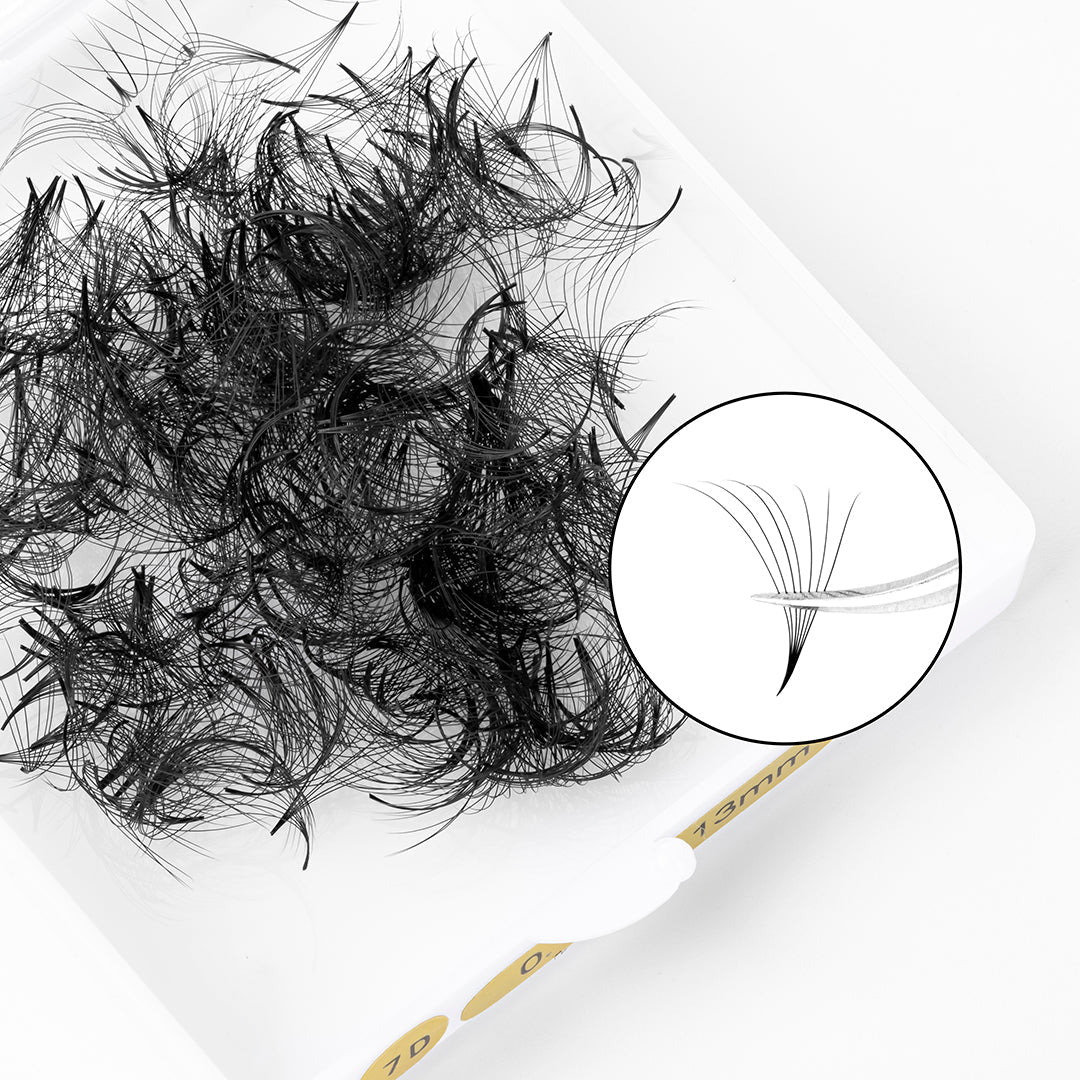 7D Promade Premade Volume Loose Fans Pointy Base (500 Fans)