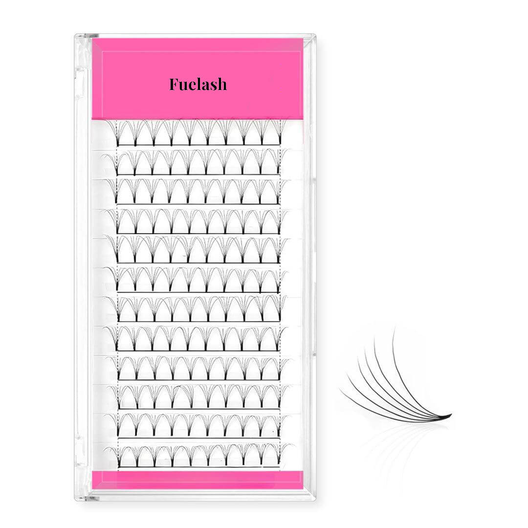 6D Premade Volume Fans Short Stem