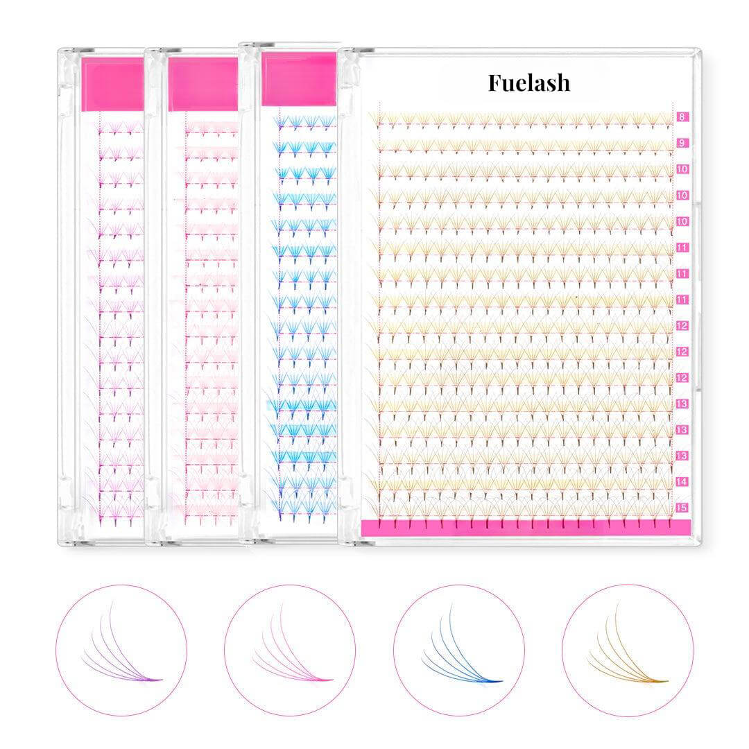 5D Colored Premade Volume Fans Pointy Base