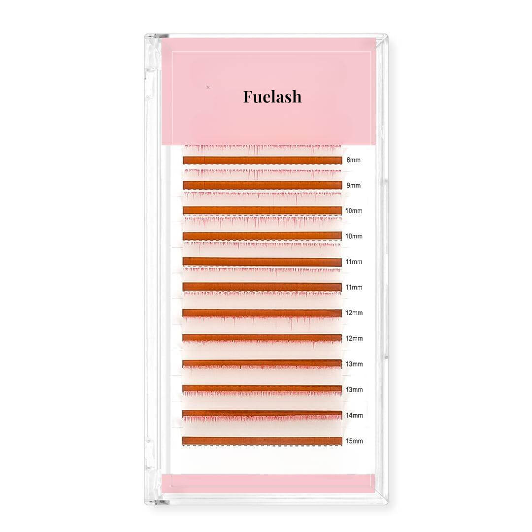 0.07MM Ombre White-Pink Volume Eyelash Extensions