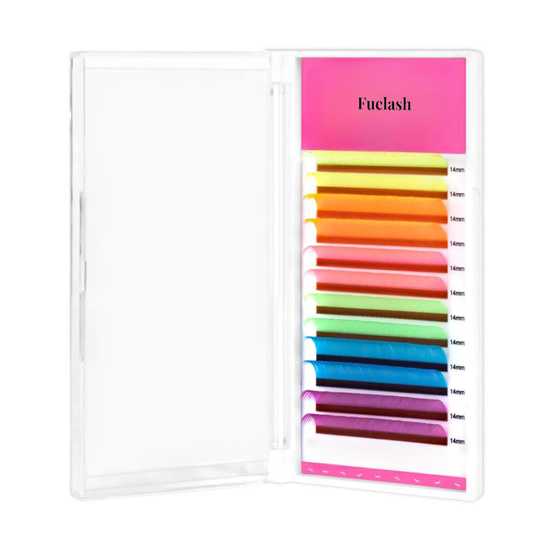 0.07MM Glow Neon Fluorescent Colored Volume Eyelash Extensions
