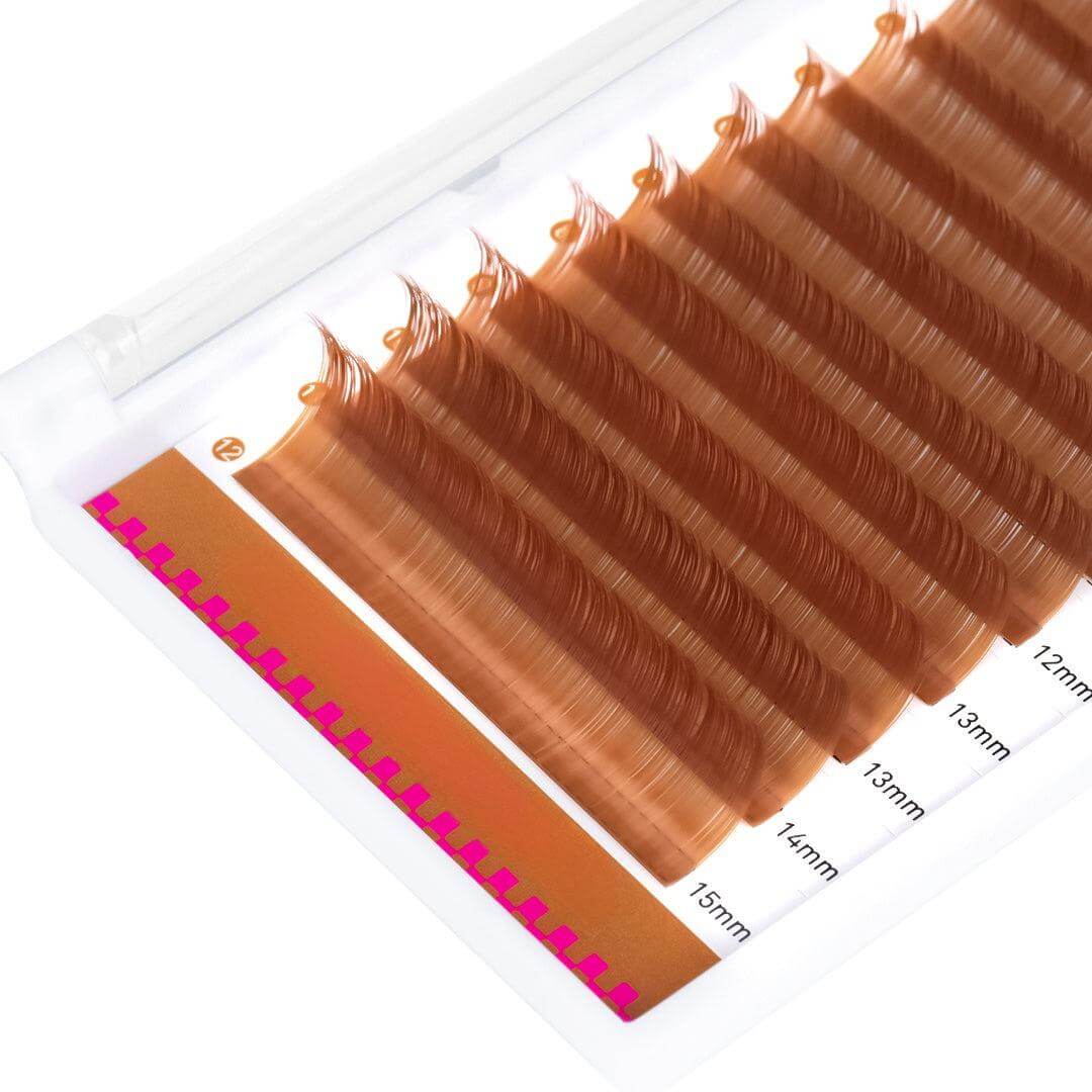 0.07 Premium Brown Colored Volume Eyelash Extensions