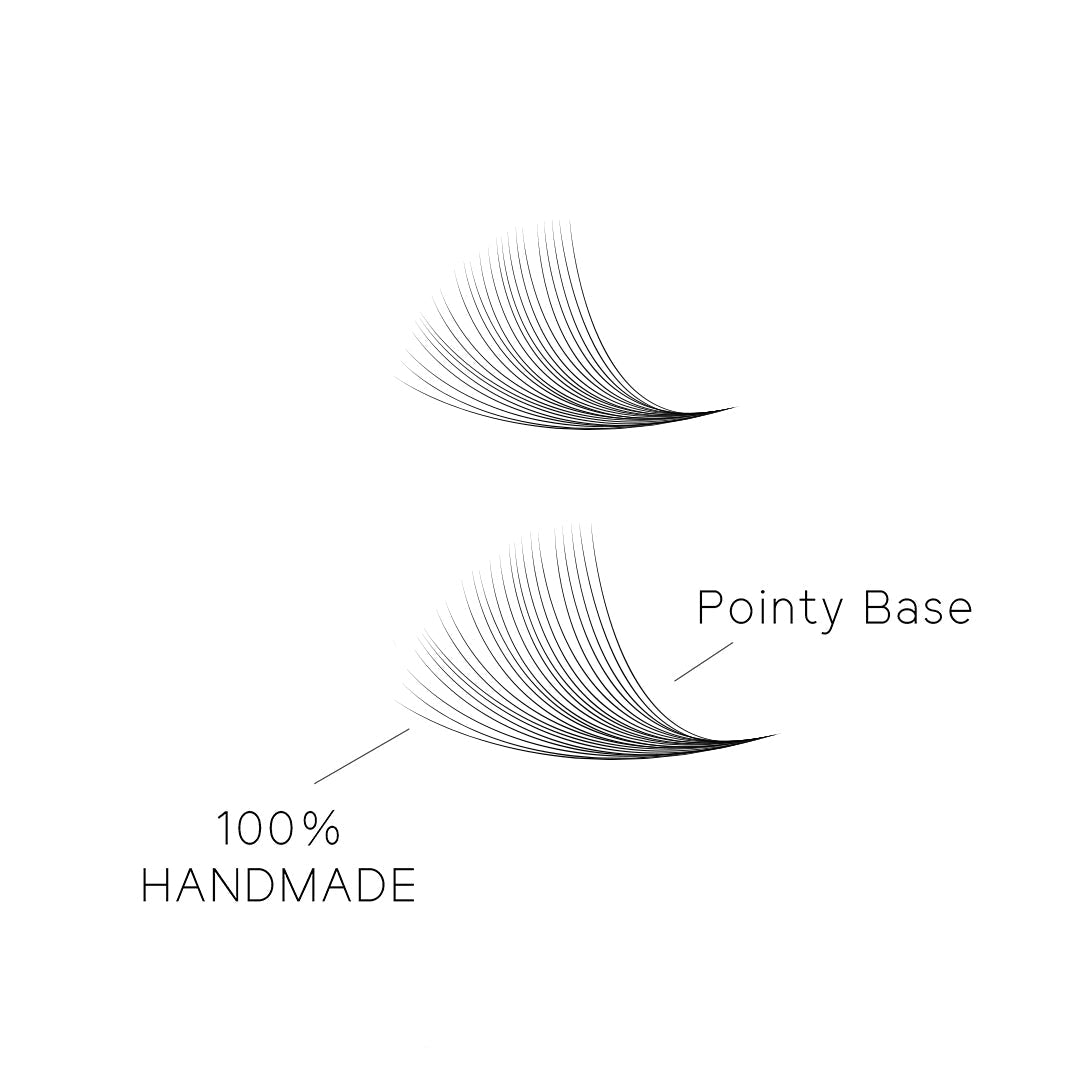 24D Promade Premade Volume Loose Fans Pointy Base (500 Fans)