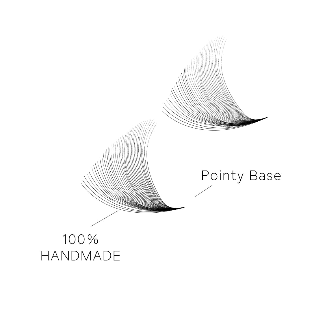 40D Promade Premade Volume Loose Fans Pointy Base (500 Fans)
