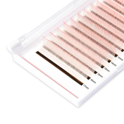 0.07MM Ombre White-Pink Volume Eyelash Extensions