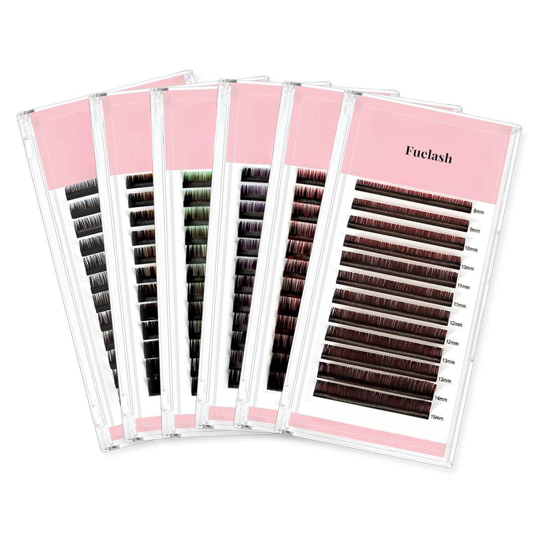 0.07MM Ombre Colored Volume Eyelash Extensions